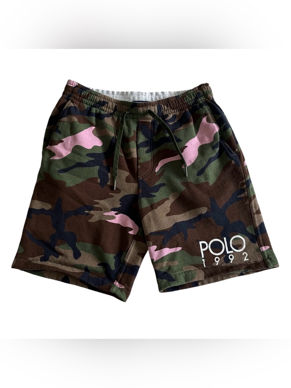 Polo Ralph Lauren Sweat Shorts Mens Small Stadium Camo 1992 Comfy Pink